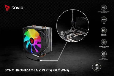 Chłodzenie procesora CPU Vortex X2 ARGB Savio