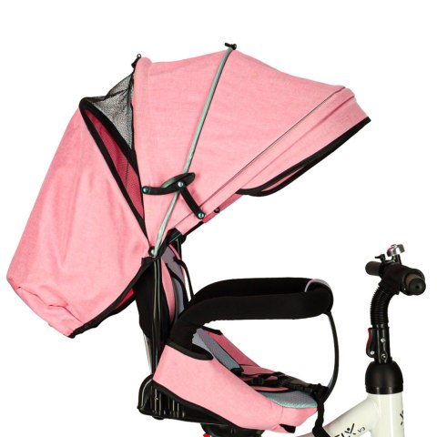 Rowerek trójkołowy Trike Fix V3 rower spacerówka 3w1 obracany 360 wolne koło różowy Kik Sp. z o. o. Sp. k.