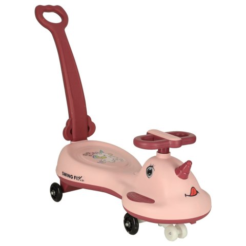 Jeździk grawitacyjny LED Swing FIX S1 skuter z rączką różowy max 65kg Kik Sp. z o. o. Sp. k.