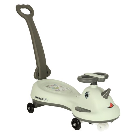 Jeździk grawitacyjny LED Swing FIX S1 skuter z rączką szary max 65kg Kik Sp. z o. o. Sp. k.