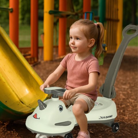 Jeździk grawitacyjny LED Swing FIX S1 skuter z rączką szary max 65kg Kik Sp. z o. o. Sp. k.