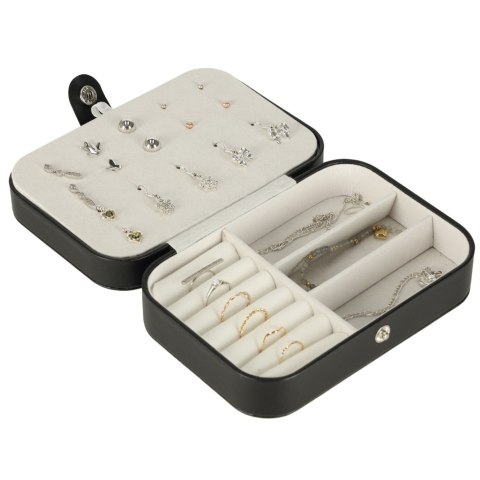 Szkatułka pudełko na biżuterię organizer czarny Kik Sp. z o. o. Sp. k.