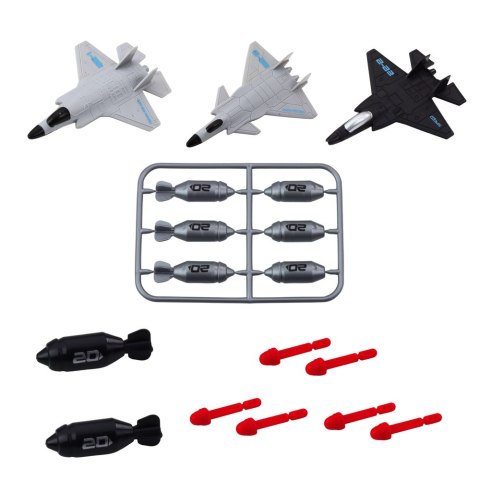 Zestaw Militarny Statek Łódź Podwodna Myśliwce Pociski LEAN Toys