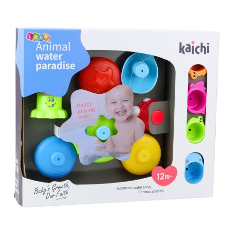 Zestaw Zabawka Interaktywna Do Kąpieli Fontanna Zwierzątka Kubeczki LEAN Toys