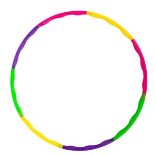 Hula Hop Z Wypustkami Składane Kolorowe 7El Średnica 50cm LEAN TOYS