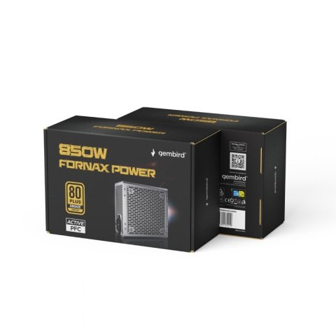 Zasilacz ATX 850W aktywne PFC 12 cm fan 80+Bronze industrial Gembird