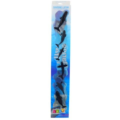 Zestaw Mini Figurek Zwierzęta Morskie Ssaki Orka Fotka Delfin 6-8cm 6szt LEAN TOYS