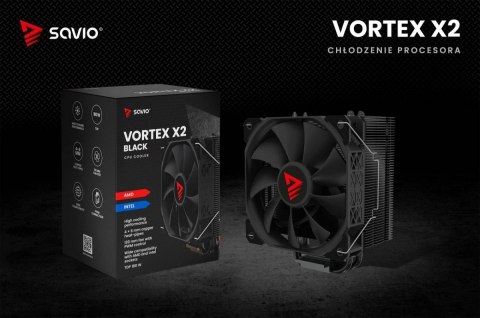 Chłodzenie procesora CPU Vortex X2 Black Savio