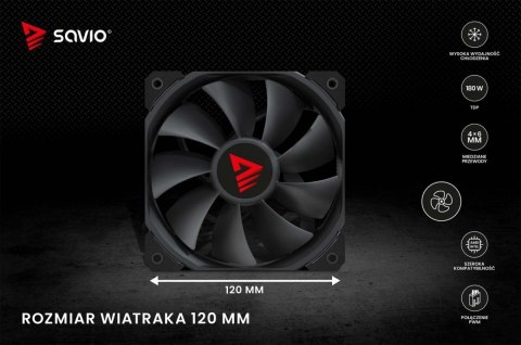 Chłodzenie procesora CPU Vortex X2 Black Savio