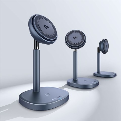 2w1 Ładowarka indukcyjna Orbit 2 Pro MagSafe Qi2 20W z chłodzeniem - szara BASEUS