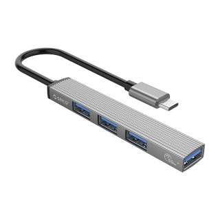 Hub AH-13 stacja dokująca rozdzielacz USB-C na 4x USB-A - szary ORICO