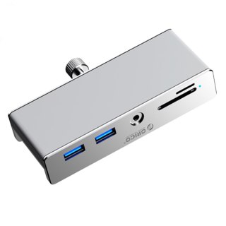 Hub MH5PMM montowany na zacisk USB-C / USB-A SD TF 3.5mm Audio - srebrny ORICO