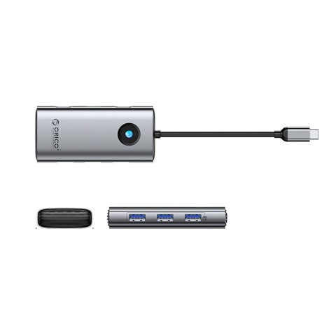 Hub PW11-6P rozdzielacz USB-C na USB-A USB-C HDMI - szary ORICO