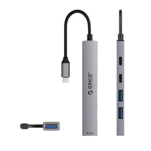 Hub YSB4-U2 stacja dokująca USB-C na USB-A USB-C - szary ORICO