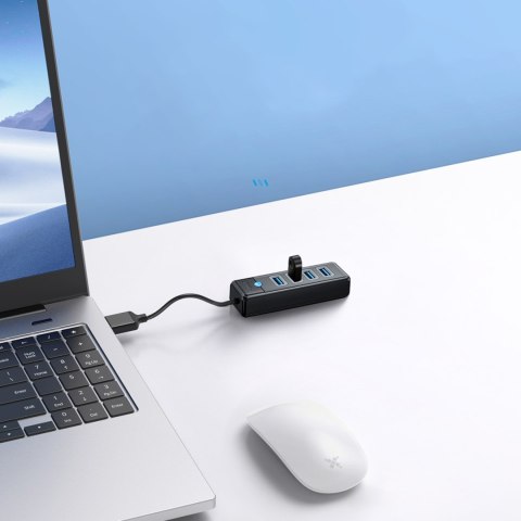 Hub rozdzielacz PW4U-U3 USB-A - 4x USB-A - czarny ORICO