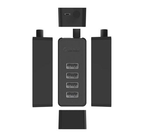 Hub rozdzielacz W5P-U2-030 4x USB-A 30cm - czarny ORICO