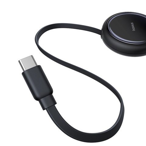 Kabel przewód zwijany USB-C - 2 x USB-C Bright Mirror Series 100W 1m - czarny BASEUS