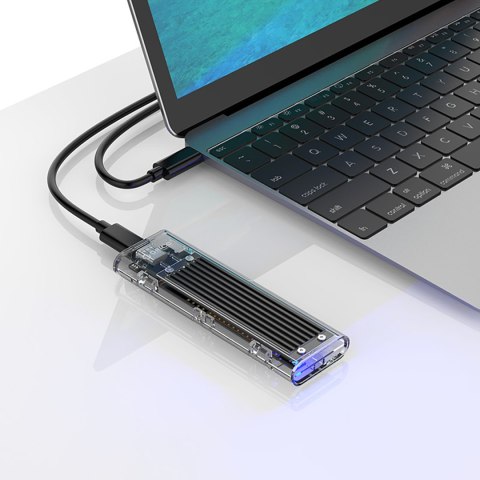 Kieszeń obudowa na dysk TCM2-C3 M.2 NVME na USB-C 10Gb/s - czarno-przezroczysta ORICO