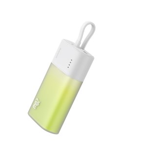 Powerbank Popsicle 5200mAh 20W z kablem Lightning 60W/20V/3A/30cm - biało-zielony BASEUS