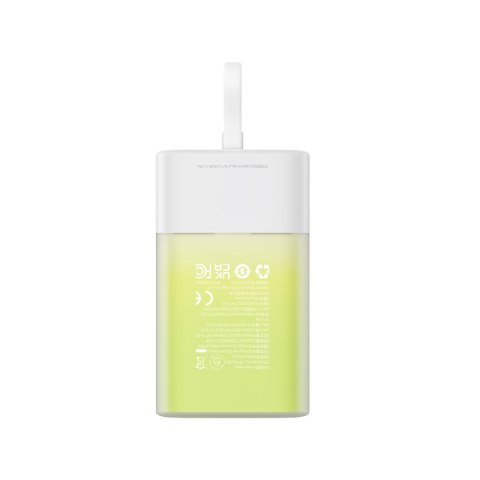 Powerbank Popsicle 5200mAh 20W z kablem Lightning 60W/20V/3A/30cm - biało-zielony BASEUS