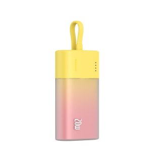 Powerbank Popsicle 5200mAh 20W z kablem Lightning 60W/20V/3A/30cm - zółto-różowy BASEUS