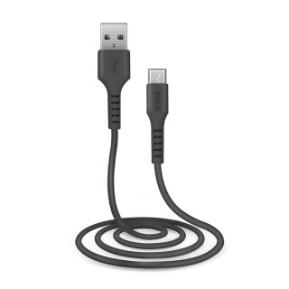 Kabel przewód USB-A - Micro-USB 1m - czarny SBS