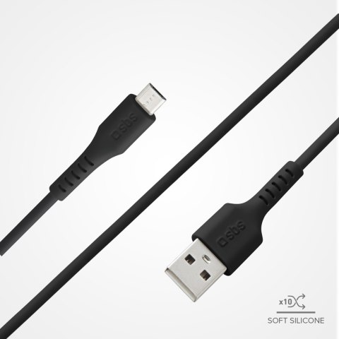 Kabel przewód USB-A - Micro-USB 1m - czarny SBS