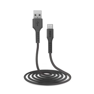 Kabel przewód USB-A - Micro-USB 2m - czarny SBS