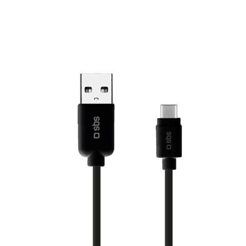 Kabel przewód USB-A - USB-C 1m - czarny SBS