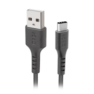 Kabel przewód USB-A - USB-C 2 m - czarny SBS