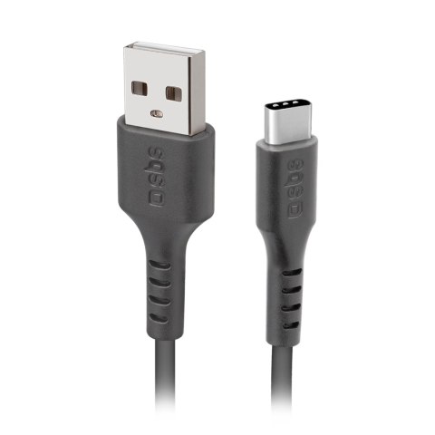 Kabel przewód USB-A - USB-C 2 m - czarny SBS