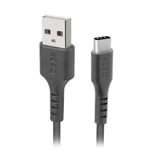 Kabel przewód USB-A - USB-C 3m - czarny SBS