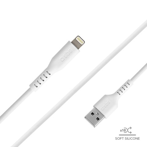 Kabel przewód USB-A - iPhone Lightning - biały SBS