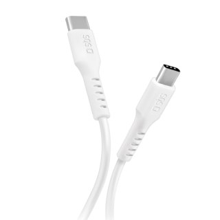 Kabel przewód USB-C PD 25W 1 m - biały SBS