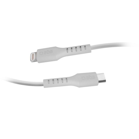 Kabel przewód USB-C - iPhone Lightning 2m - biały SBS