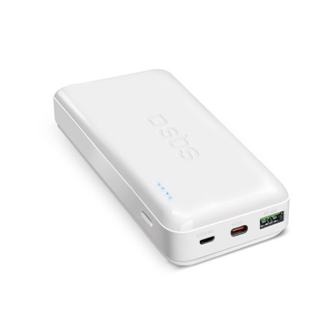 Powerbank 20000 mAh PD MicroUSB USB-C USB-A 20W - biały SBS