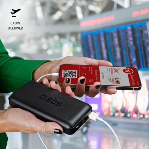 Powerbank 20000 mAh PD USB-C USB-A Micro-USB 20W - czarny SBS