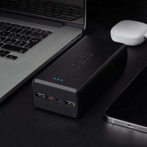 Powerbank 30000 mAh USB-C USB-A - czarny SBS