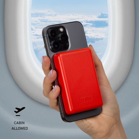 Powerbank 5000 mAh MagSafe - czerwony SBS