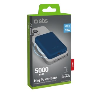Powerbank 5000 mAh MagSafe - niebieski SBS