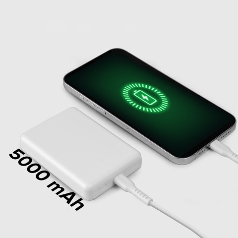 Powerbank 5000 mAh USB-C kompatybilny z MagSafe - biały SBS