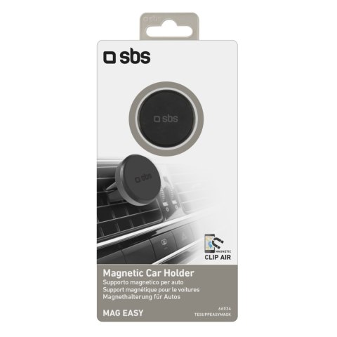 Uchwyt samochodowy magnetyczny do smartfona śr. 33 mm na kratkę nawiewu - czarny SBS