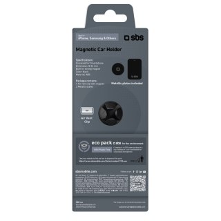 Uchwyt samochodowy magnetyczny na smartfona śr. 36 mm na kratkę nawiewu - czarny SBS