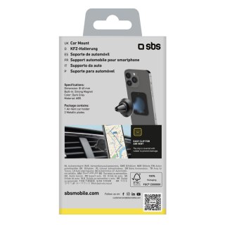 Uchwyt samochodowy magnetyczny na smartfona śr. 40 mm na kratkę nawiewu - czarny SBS