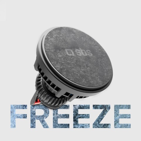 Uchwyt samochodowy na smartfona z ładowarką indukcyjną na kratkę z chłodzeniem - czarny SBS