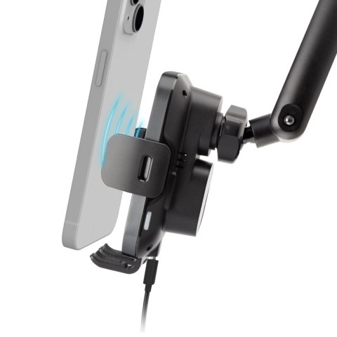 Uchwyt samochodowy z ładowarką bezprzewodową 15W - czarny SBS