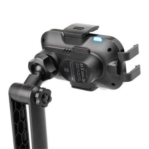 Uchwyt samochodowy z ładowarką bezprzewodową 15W - czarny SBS