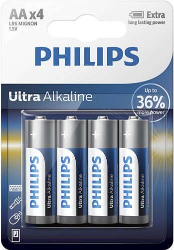 Baterie Ultra Alkaline AA 4szt. blister Philips