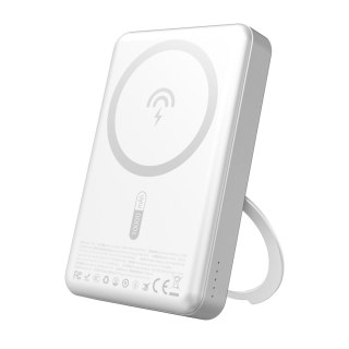 Powerbank K28 10000mAh z MagSafe z metalową obudową i podstawką PD 22.5W - srebrny DUDAO