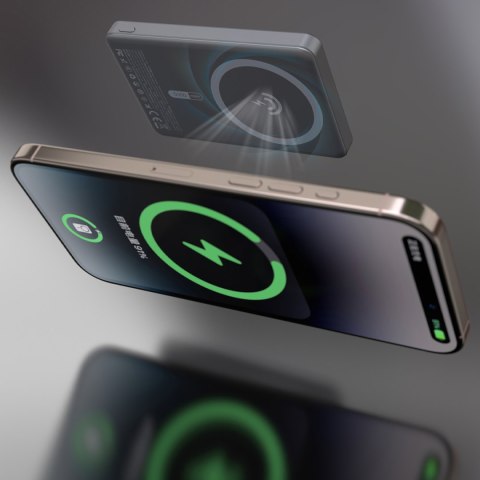 Powerbank K28 10000mAh z MagSafe z metalową obudową i podstawką PD 22.5W - szary DUDAO